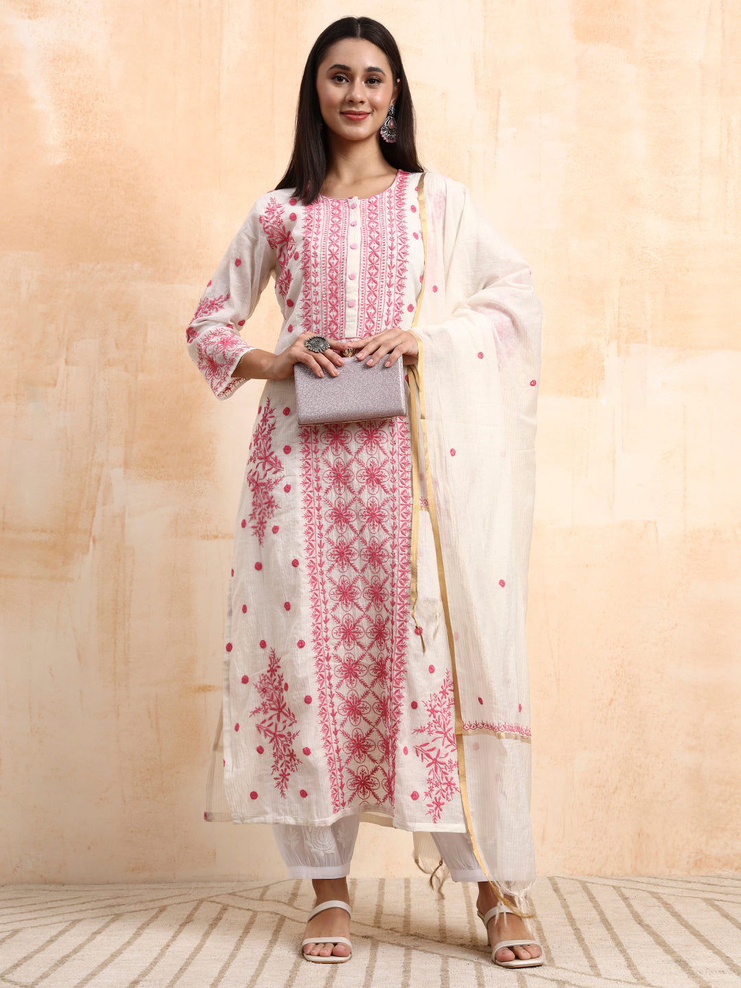 Chiknakari Hand Crafted Kurta set