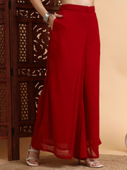 Hand Crafted Bakhiya Chikankari Georgette Kurta Set