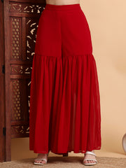 Hand Crafted chikankari Bakhiya Sharara set