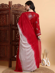 Hand Crafted Bakhiya Chikankari Georgette Kurta Set