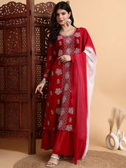 Hand Crafted Bakhiya Chikankari Georgette Kurta Set