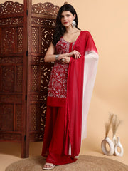 Hand Crafted chikankari Bakhiya Sharara set