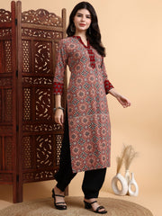 Hand Block AjraK Print Kurta