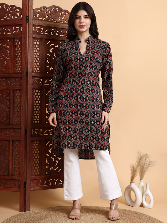 Hand Block Ajrak Print Kurta