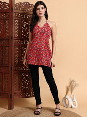 Hnad Block Ajrak Print Kurti