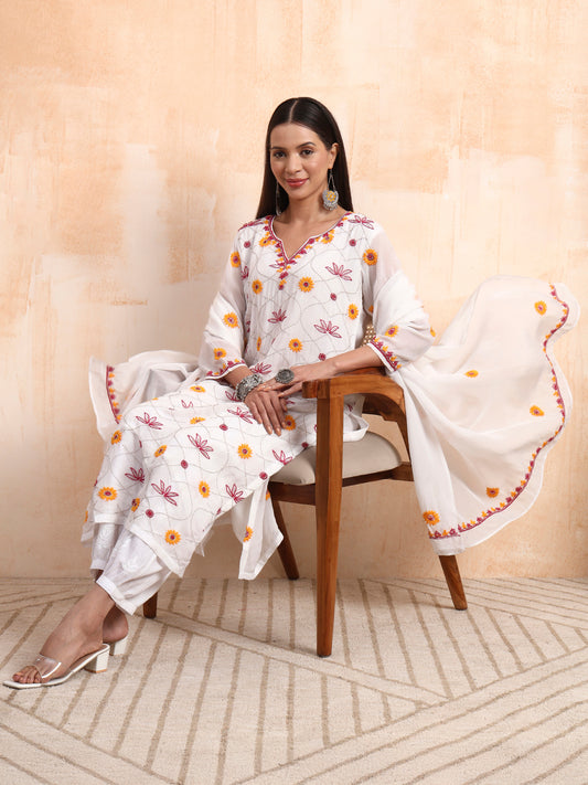 Hand Made Chikankari Premium Zardosi Kurta Set