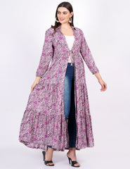 Rayon Printed Three Layer Shrug