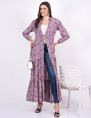 Rayon Printed Three Layer Shrug