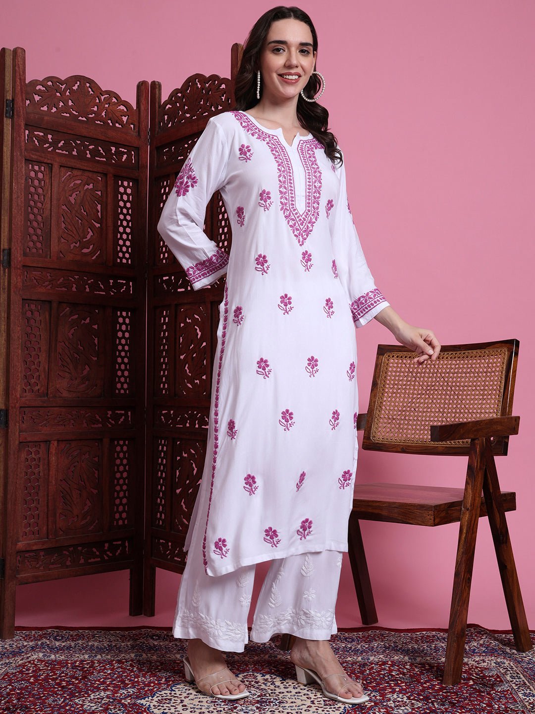 Lucknawi chikankri kurta